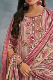 Pure Mal Mal Cotton Digital Print Long Straight Cut Casual Salwar Kameez